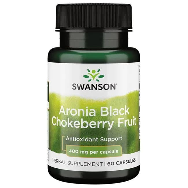 Swanson - Aronia Black Chokeberry Fruit - 60 kapslar – Swanson förpackning