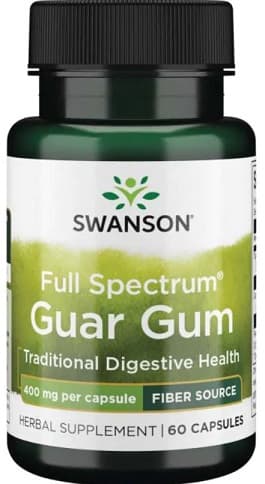 Swanson Full Spectrum Guar Gum 400mg - 60 kapslar – Swanson förpackning