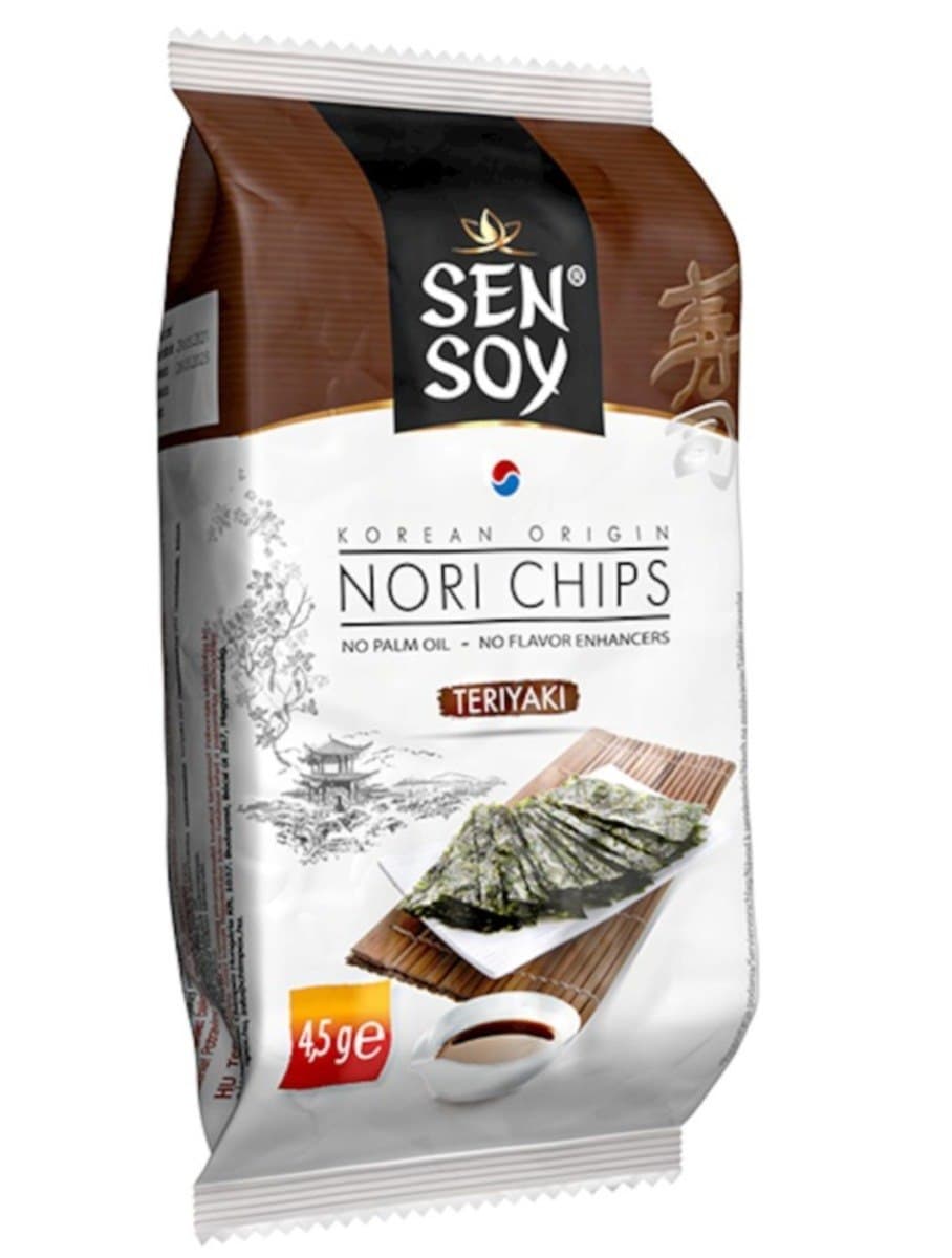 SEN SOY Chipsy Nori Teriyaki 4,5 g | Bio Planet – SEN SOY förpackning