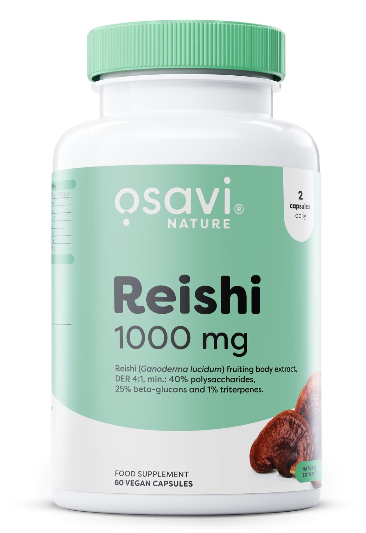 Reishi 1000mg - 60 Vcaps | Osavi Advanced – Osavi Nature förpackning
