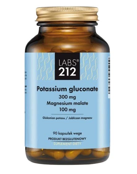 Labs 212 Potassium Gluconate/Magnesium Malate - 90 kapslar – LABS 212 förpackning