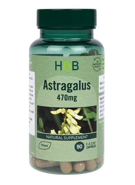 Holland & Barrett Astragalus 470mg 90 kapslar – Holland & Barrett förpackning