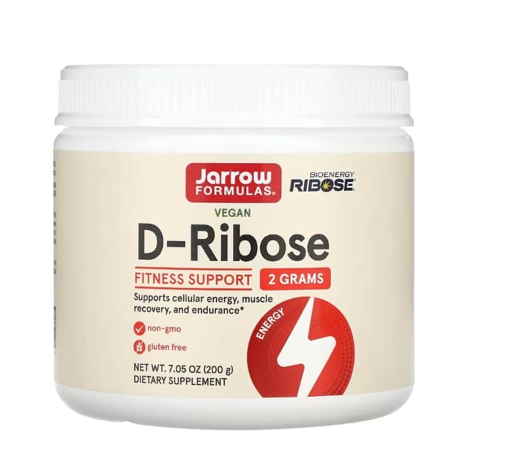 Jarrow Formulas D-Ribose 200g Pulver – Jarrow Formulas förpackning