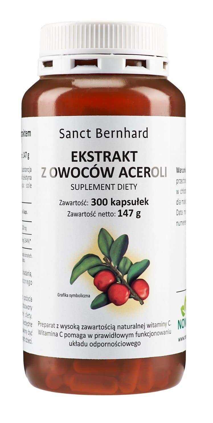 Kräuterhaus Sanct Bernhard Acerola - 300 kapslar – Kräuterhaus Sanct Bernhard förpackning
