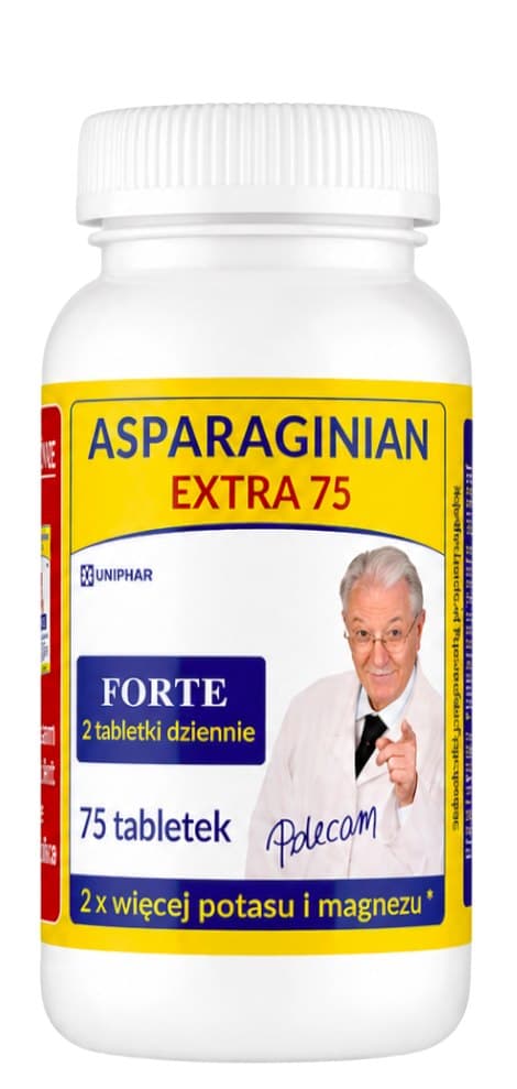 UNIPHAR - Asparaginian Extra 75 Forte – UNIPHAR förpackning