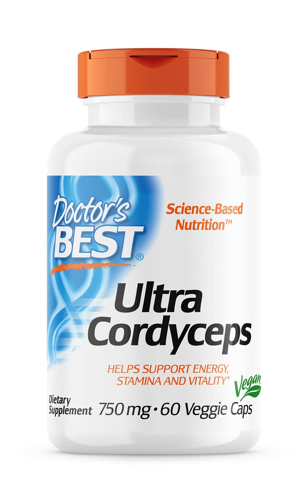 Doctor's Best Ultra Cordyceps 750 mg - 60 veganska kapslar – Doctor's Best förpackning