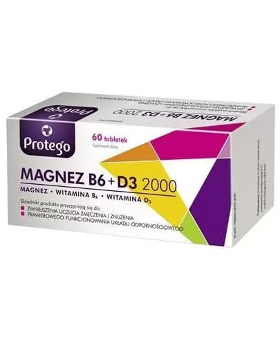 Protego Magnesio B6 + D 2000 60 tabletas – Protego empaque