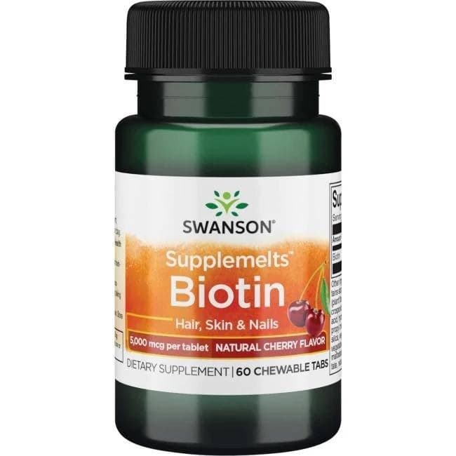 Swanson Biotin 2500mcg - 60 Gummies Tabs – Swanson förpackning