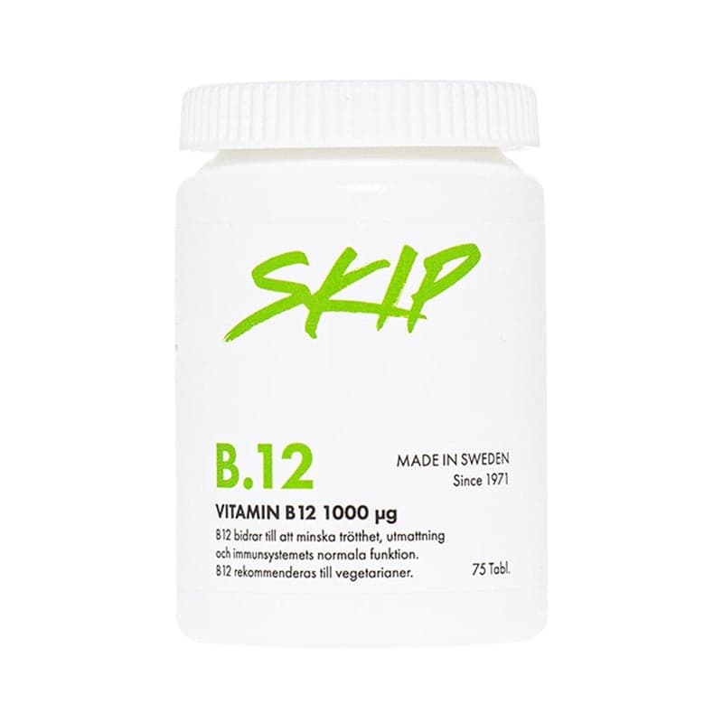 Vitamin B.12 1000mcg 75 tabletter | Skip Nutrition – Skip Nutrition förpackning