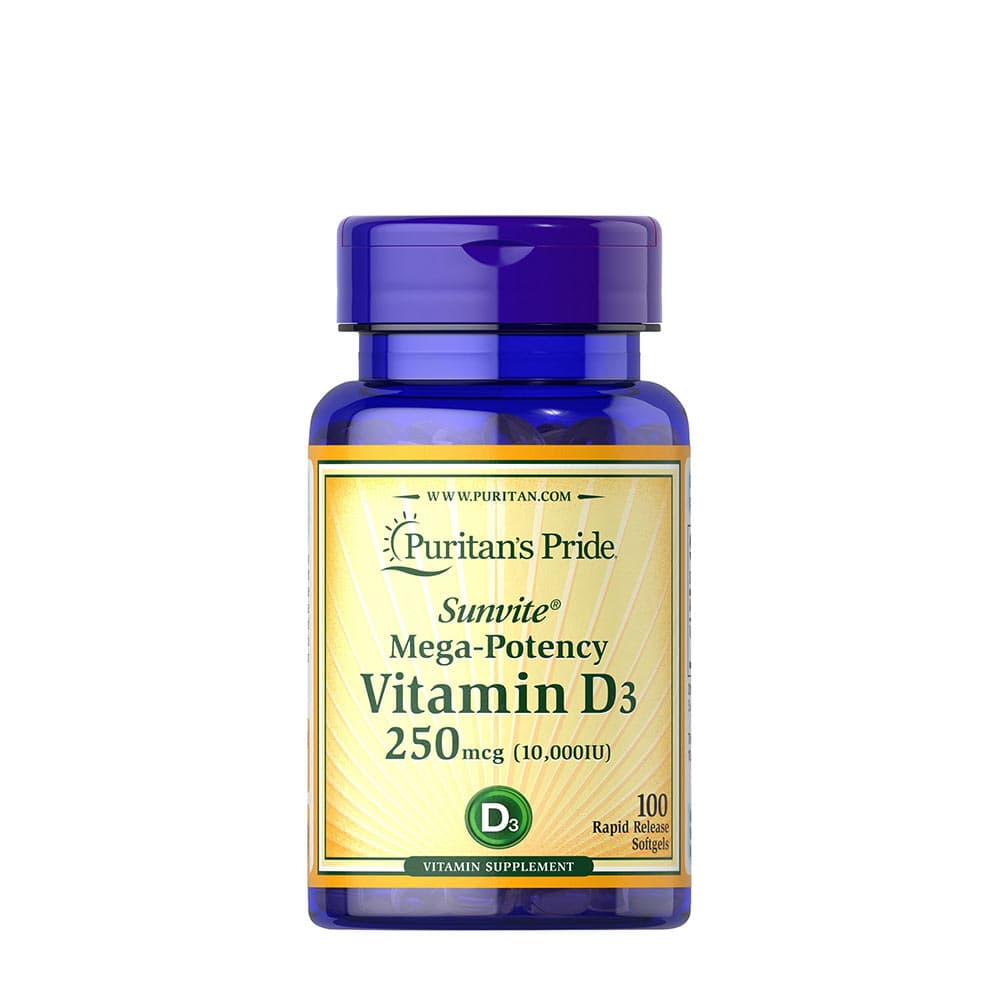 Puritan's Pride - Sunvite Mega-Potency Vitamin D3 - 100 Sgels