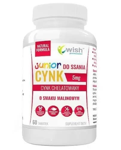 Wish CYNK Junior 5mg 60 pastillas para chupar veganas – Wish empaque