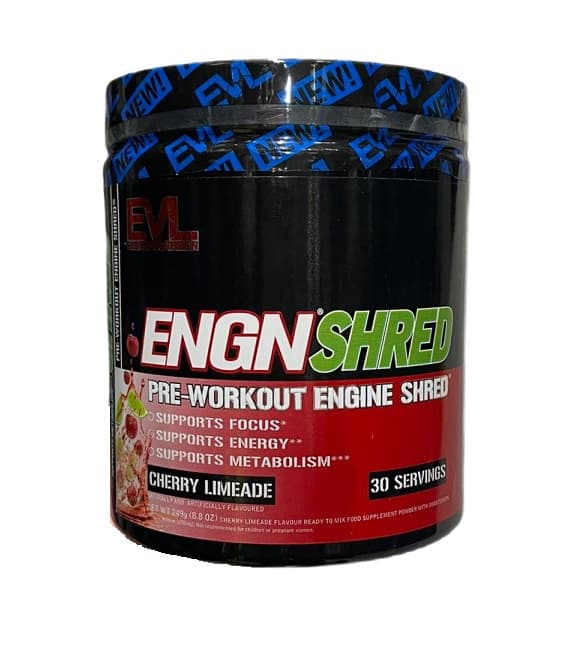 EVLution Nutrition Shred, Cherry Limeade - 249g – EVLution Nutrition förpackning