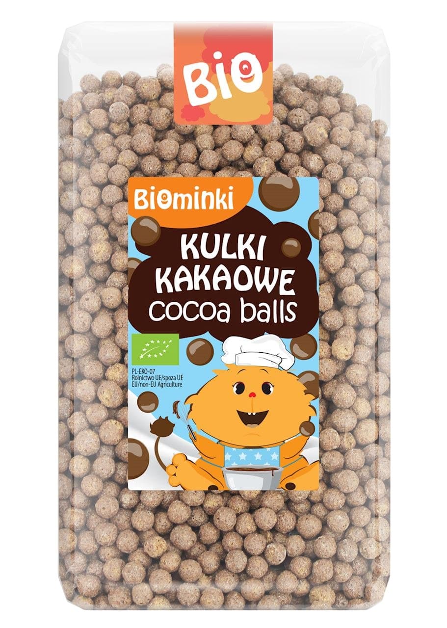 Biominki - Organic Cocoa Balls 300g – Biominki förpackning