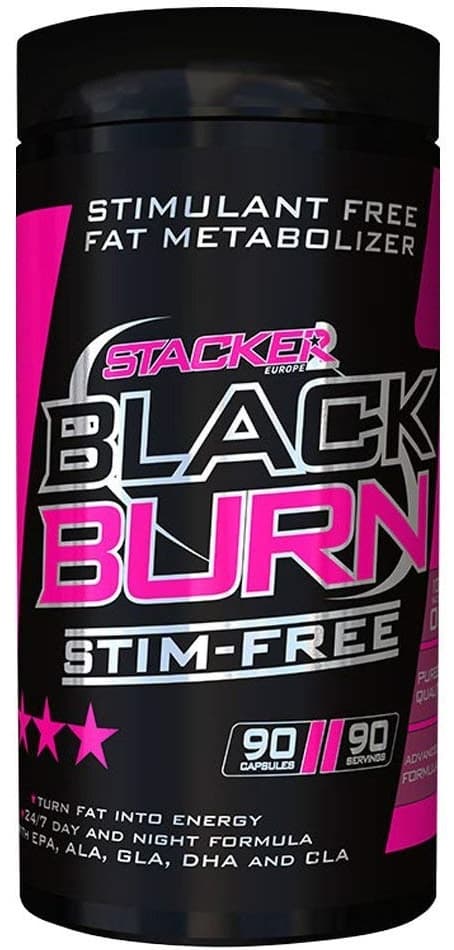 Stacker2 Europe Black Burn Stim-Free - 90 kapslar – Stacker2 förpackning