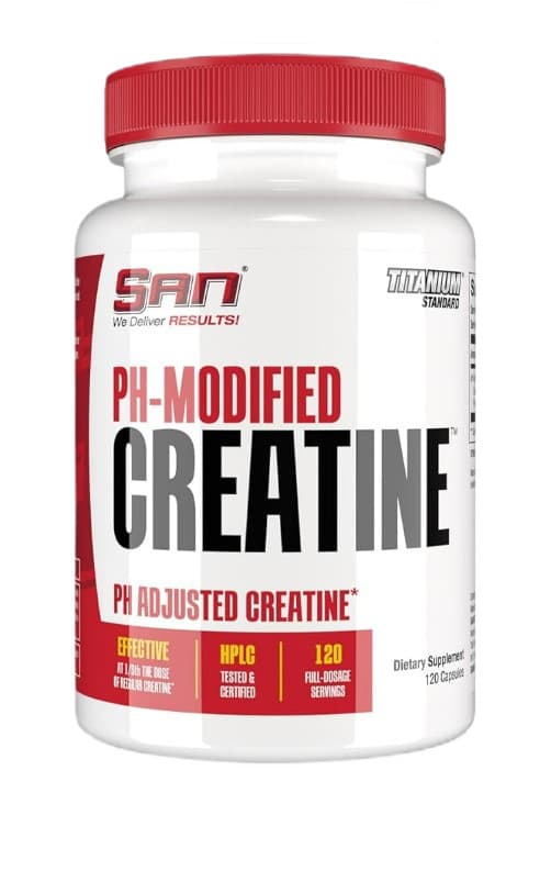 SAN - PH-Modified Creatine - 120 kapslar – San förpackning