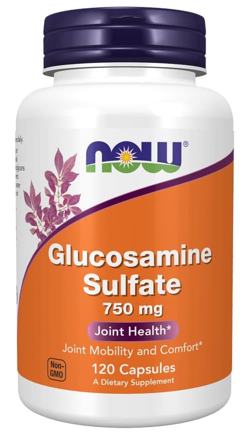 NOW Foods - Glucosamine Sulfate - 750mg - 120 kapslar – NOW Foods förpackning