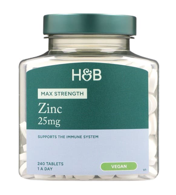 Holland & Barrett Max Strength Zinc 25 mg, 240 tabletter