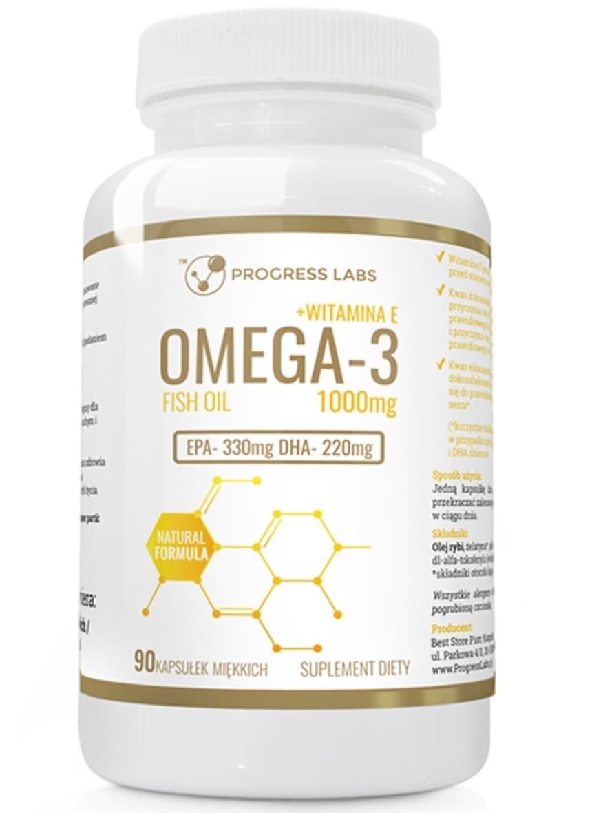 Progress Labs Omega 3 + Vit E 90 capsules