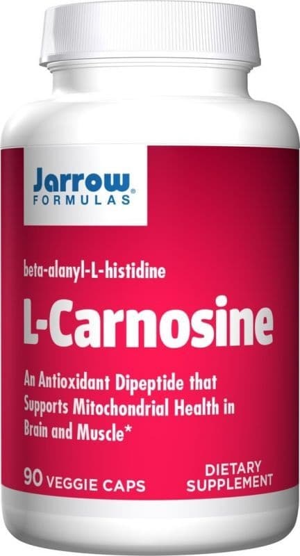 Jarrow Formulas L-Carnosine 500 mg - 90 Veganska Kapslar – Jarrow Formulas förpackning