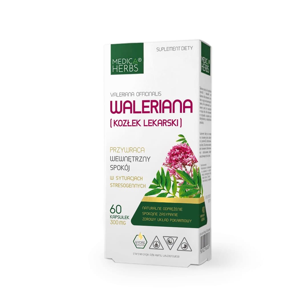 Medica Herbs - Valerian - 60 kapslar – Medica Herbs förpackning