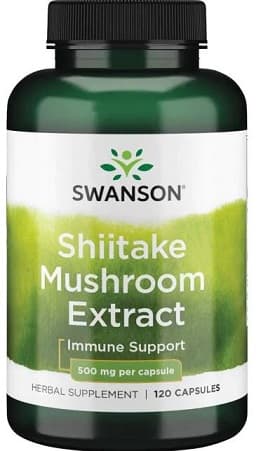Swanson Shiitake Mushroom Extract 4:1 - 120 kapslar – Swanson förpackning