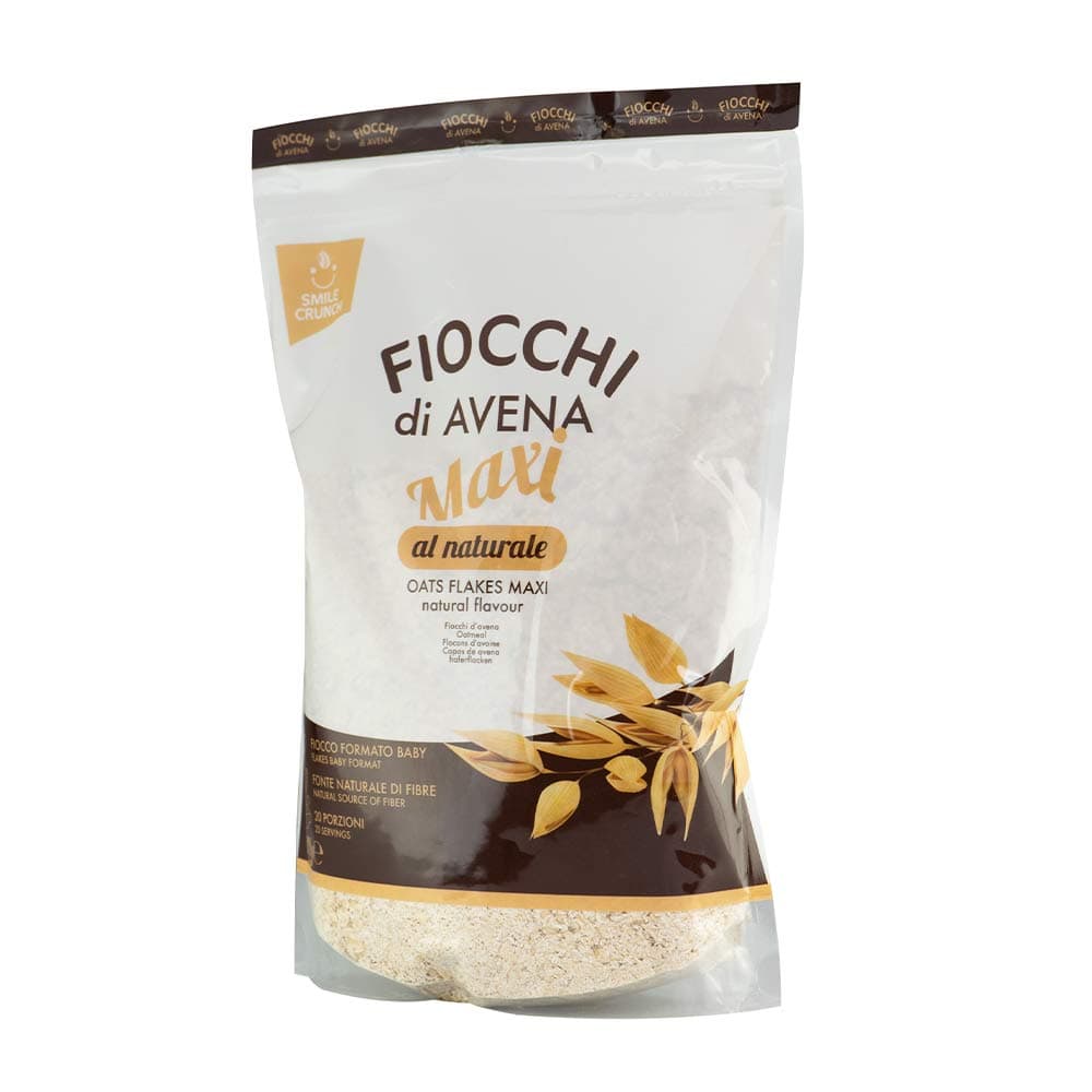 Smile Crunch Natural Maxi Oat Flakes – Smile Crunch förpackning