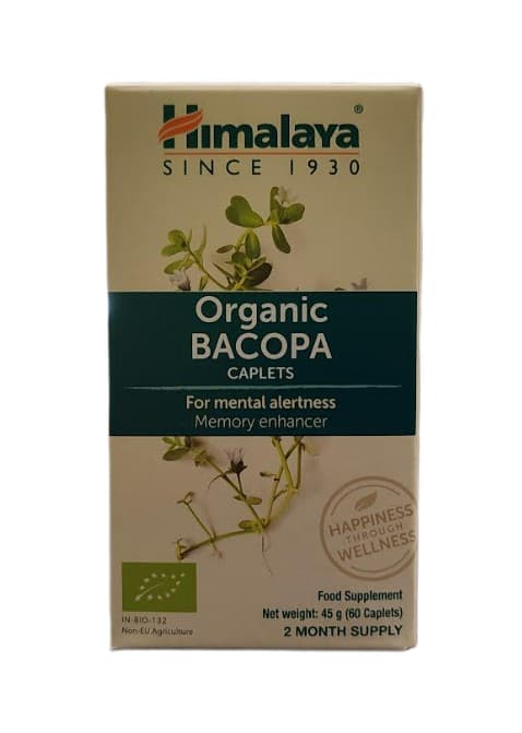 Himalaya Herbals - Organic Bacopa Caplets 60 kapslar – Himalaya förpackning