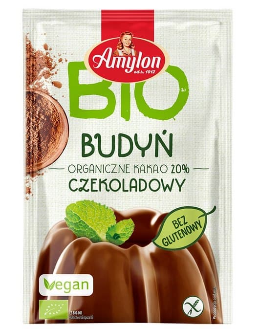 Amylon - Organic Chocolate Vegan Pudding – Amylon förpackning