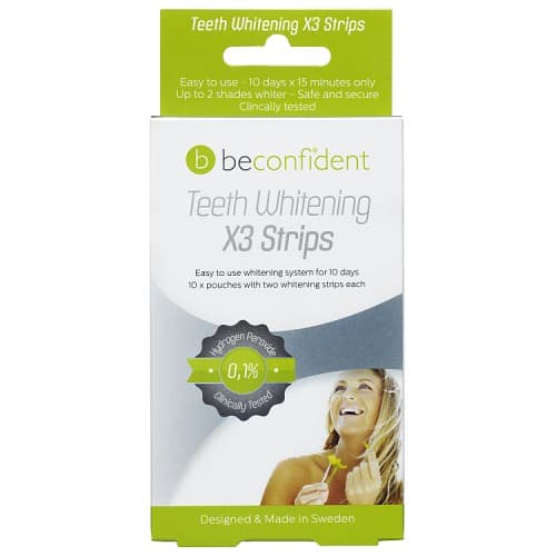 Beconfident Teeth Whitening Strips 10 Days - 3-pack – Beconfident förpackning