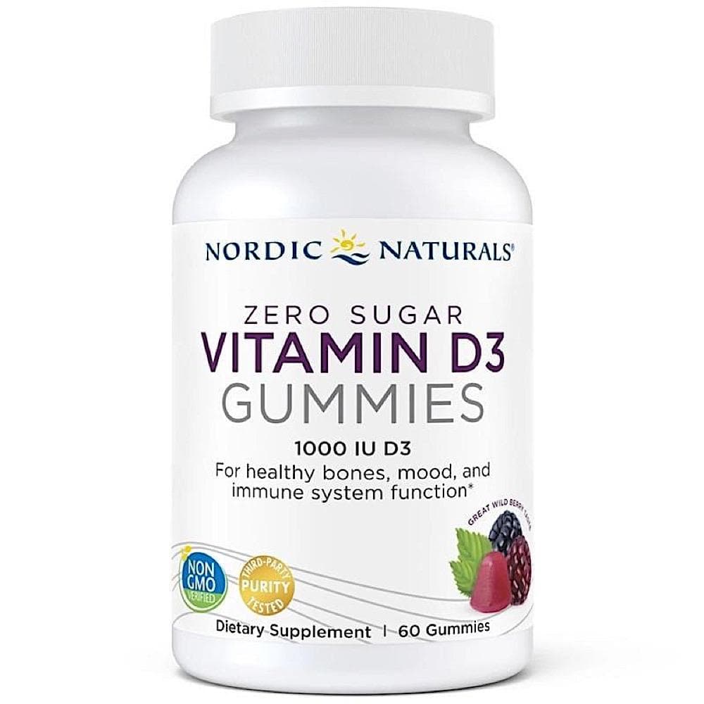 Nordic Naturals Witamina D3 60 sockerfria gelékroppar med blåbärssmak – Nordic Naturals förpackning