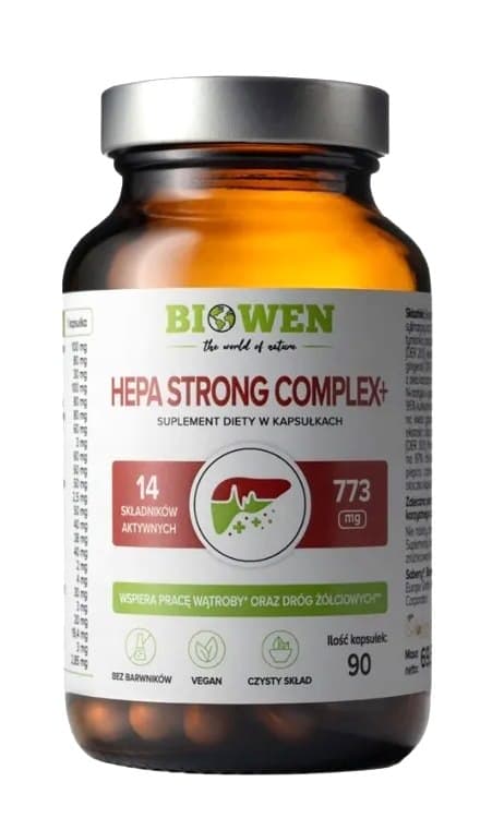 Biowen - Hepa Strong Complex+ - 90 kapslar – Biowen förpackning