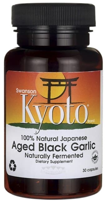 Swanson Kyoto Aged Black Garlic - 650 mg - 30 kapslar – Swanson förpackning