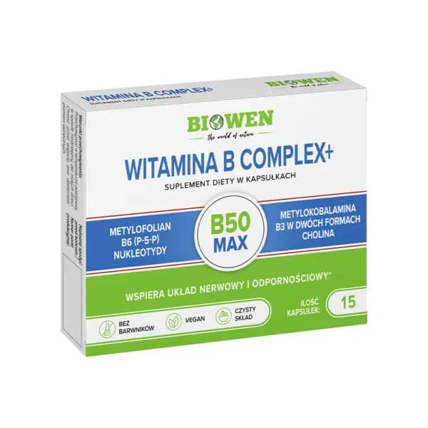 Biowen Witamina B Complex+ 15 kapslar