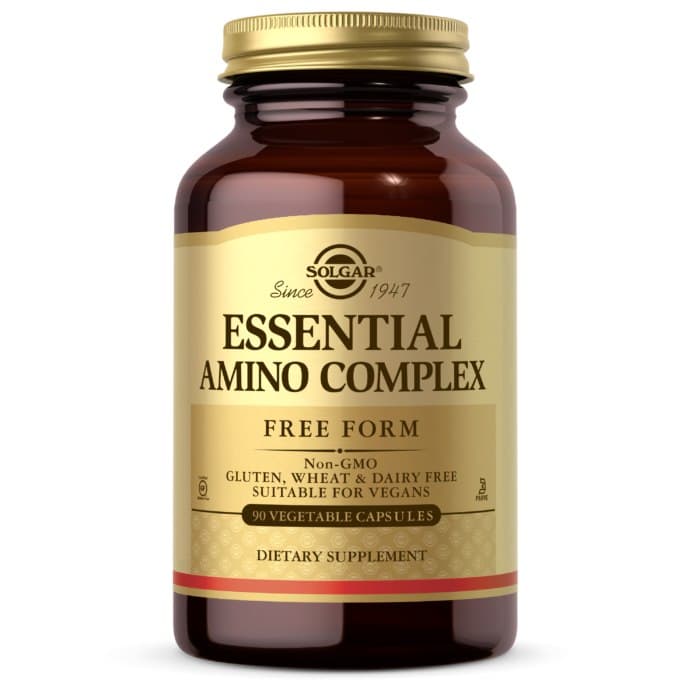 Solgar Essential Amino Complex 75 mg - 90 vegetabiliska kapslar – Solgar förpackning