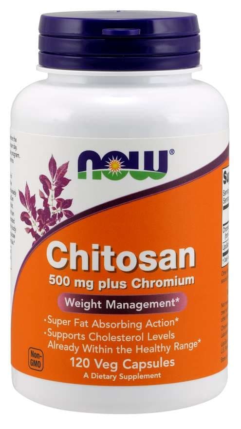 NOW Foods - Chitosan 500 mg plus Chromium, kapslar – NOW Foods förpackning