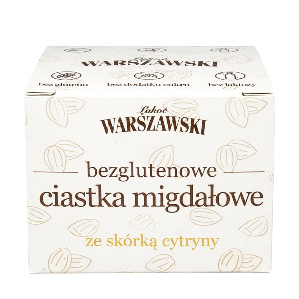 Warszawski - Glutenfria Mandelkakor - 150g – Baton Warszawski förpackning