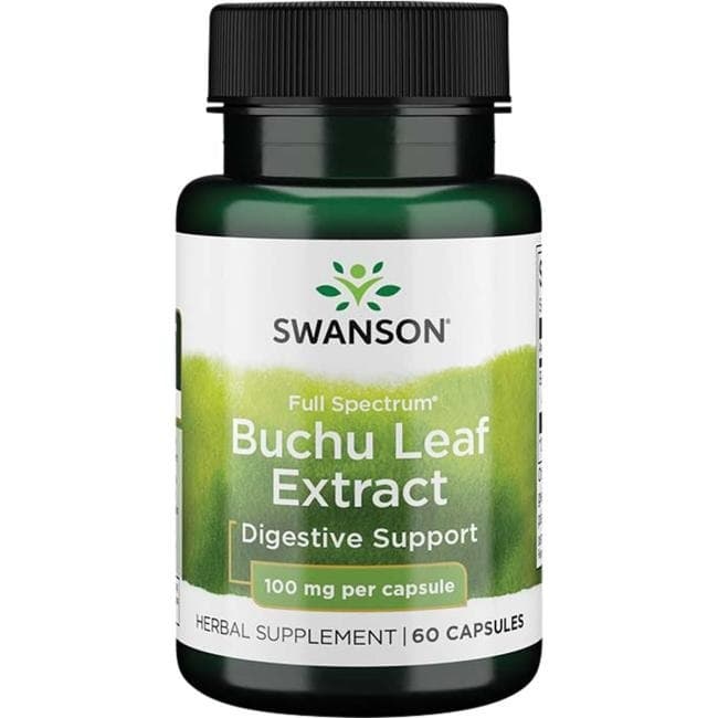 Swanson Full Spectrum Buchu Leaf Extract 100 mg – 60 kapslar – Swanson förpackning