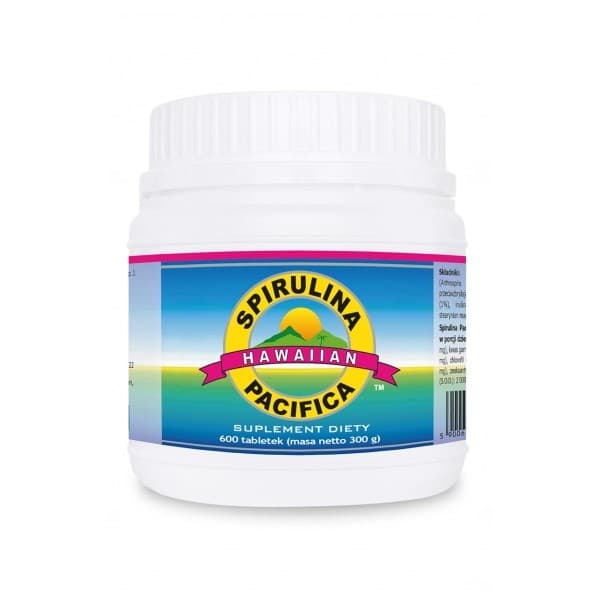 Hawaiian Pacifica Spirulina - 600 tabletter / 300g – Hawaiian Pacifica förpackning