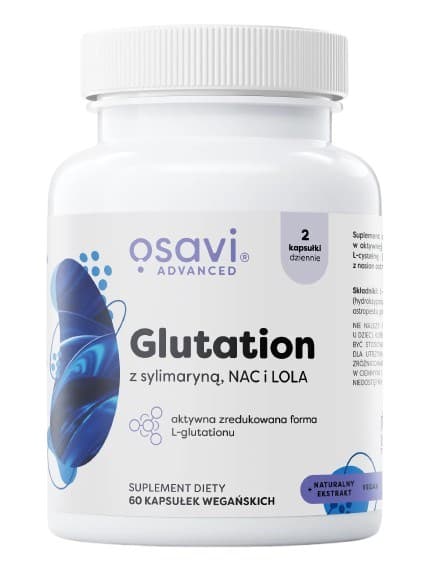 Osavi - Glutathione med Mariatistel, NAC och LOLA 60 kapslar – Osavi förpackning