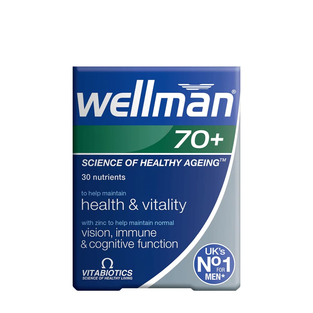 Vitabiotics - Wellman 70+ - 30 tabletter – Vitabiotics förpackning