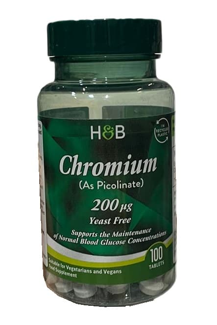 Holland & Barrett - Chromium Picolinate, 200mcg - 100 tabletas
