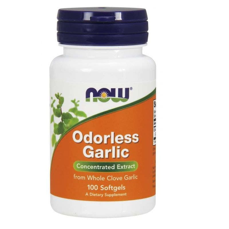 NOW Foods Odorless Garlic 25 mg - 100 Soft Capsules