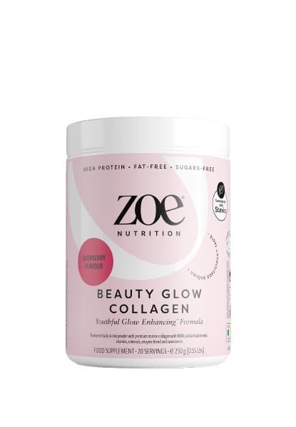 Zoe Nutrition - Beauty Glow Collagen Hallon 250g – Zoe Nutrition förpackning