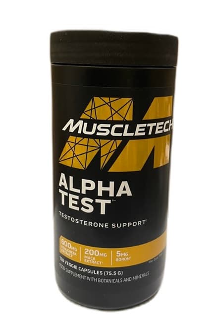 MuscleTech - Alpha Test - 120 Vcaps – Muscletech förpackning
