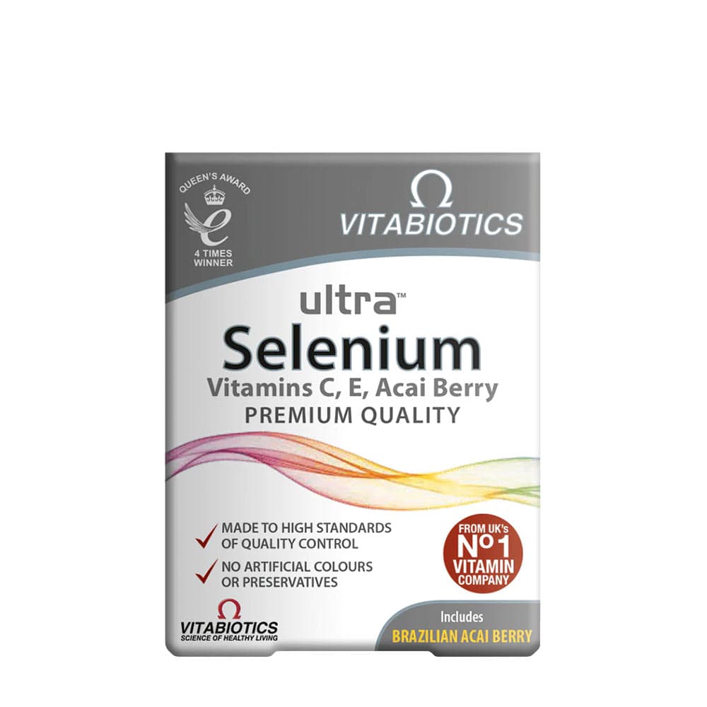 Vitabiotics Ultra Selenium 30 tabletter – Vitabiotics förpackning
