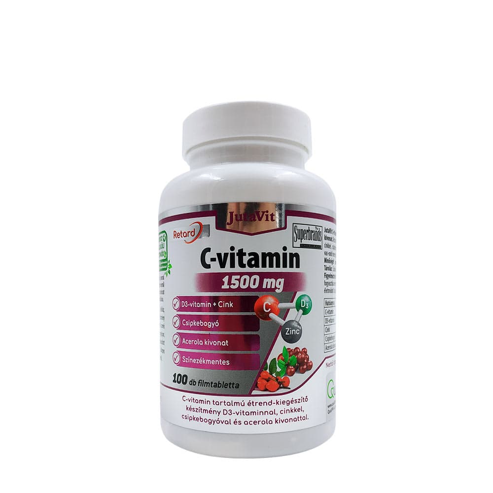 Jutavit Vitamin C 1500mg + Acerola + D3 + Zink, 60 kapslar
