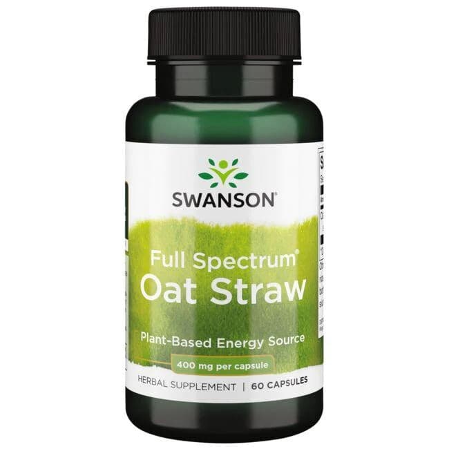Swanson Full Spectrum Oat Straw 500mg - 30 kapslar – Swanson förpackning