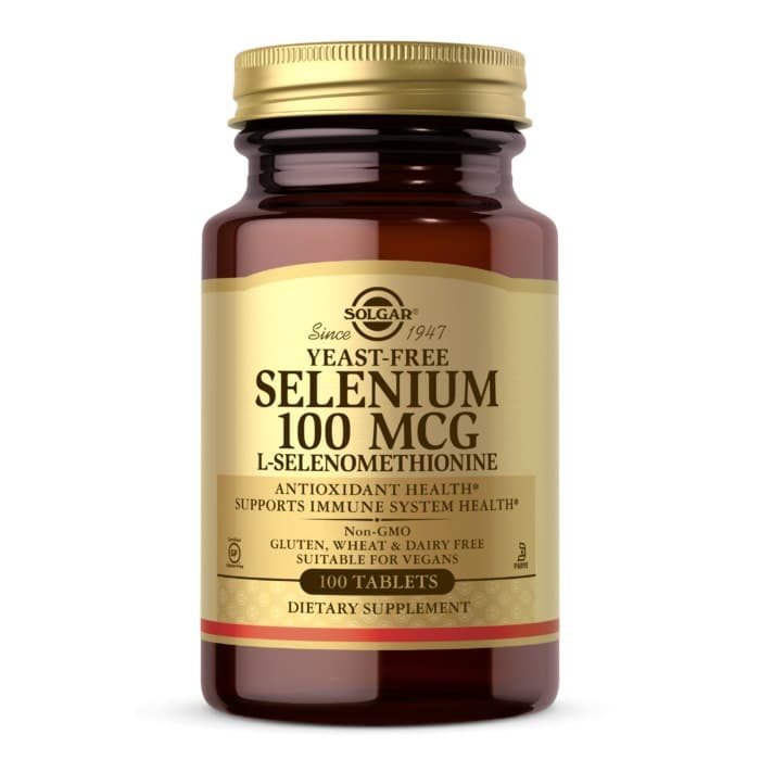 Solgar Selenium Yeast Free 100mcg 100 tabletter – Solgar förpackning