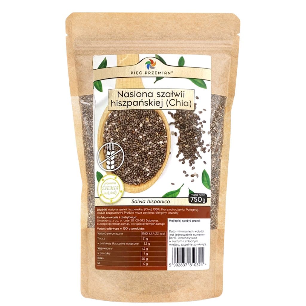 Pięć Przemian - Chiafrön Glutenfria 750g – Pięć Przemian förpackning