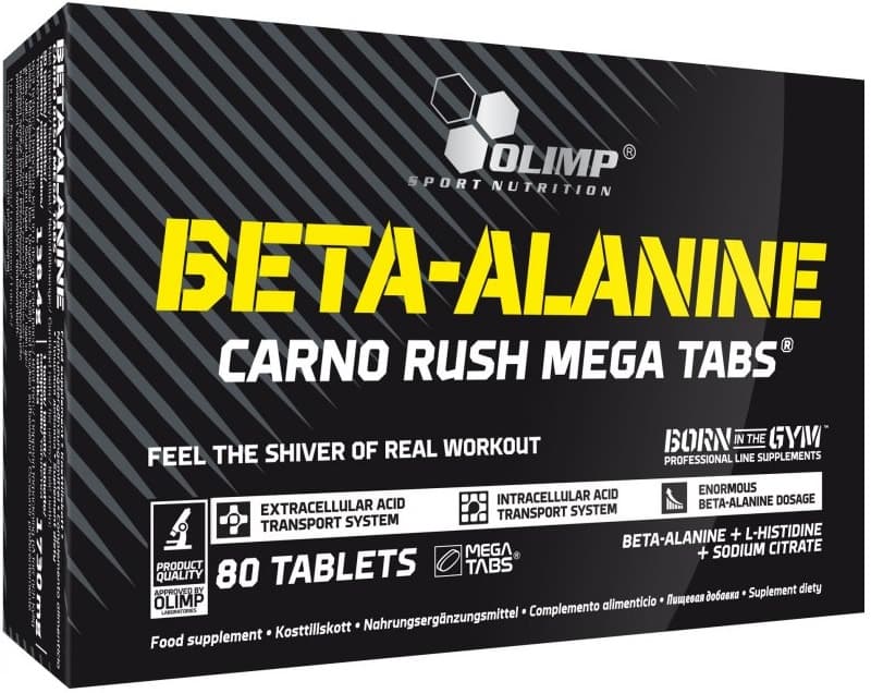 Olimp Labs Beta Alanine Carno Rush Mega Tabs 3000 mg – 80 tabletter – Olimp Labs förpackning